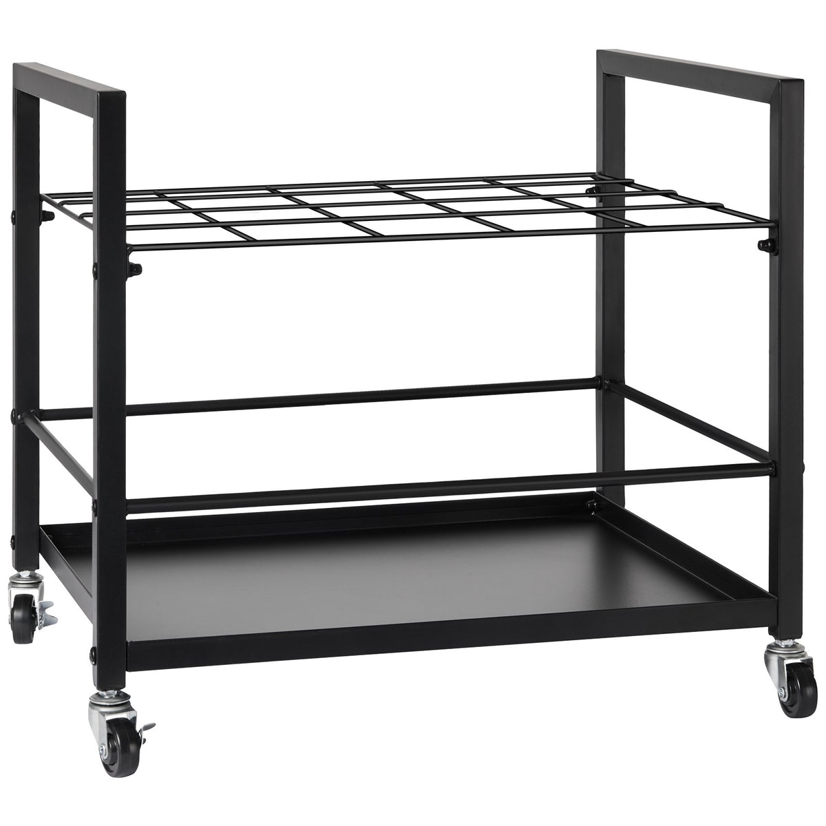 Blueprint Storage Rack 20-Slot Mobile Metal Holder with Wheels for Maps Posters