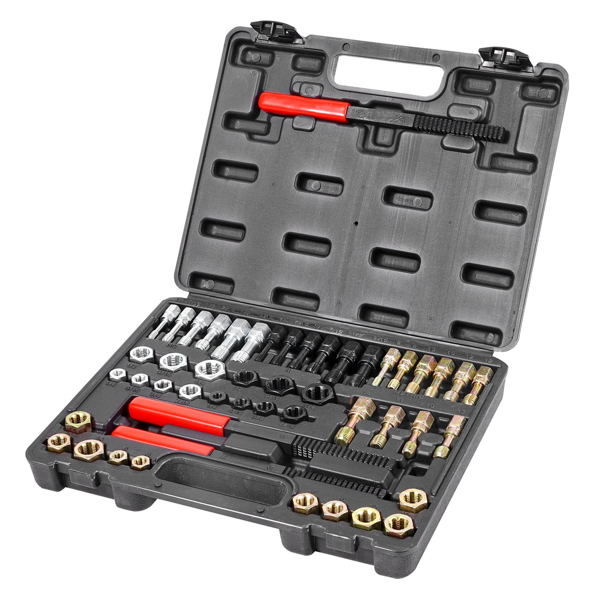 Thread Chaser Set 49-Piece UNC UNF Metric 22 Taps 24 Dies 3 Thread Files Case