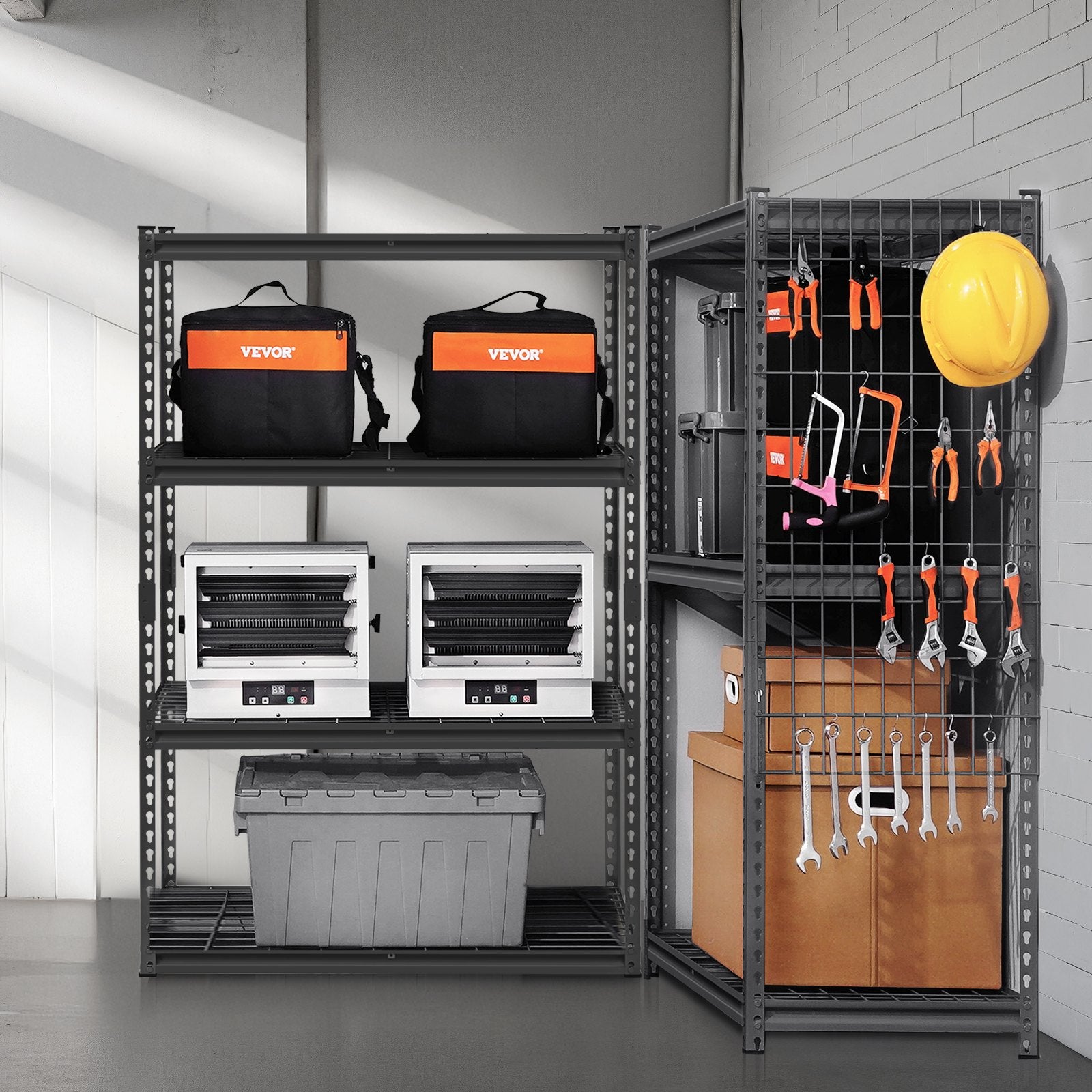 Storage Shelves 1089 kg 4-Tier Heavy Duty Garage Adjustable Metal Shelving Unit