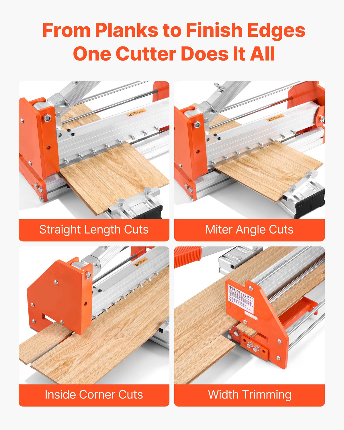 304.8mm Vinyl Floor Cutter 12mm Laminate with Aluminum Lever Telescoping Support