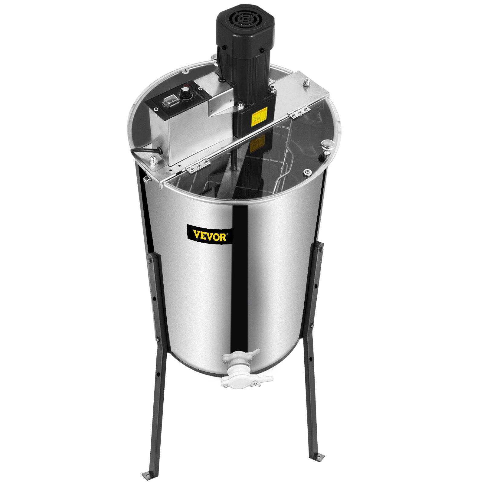 Electric Honey Extractor, 2 Frame Stainless Steel Bee Honeycomb Spinner Crank