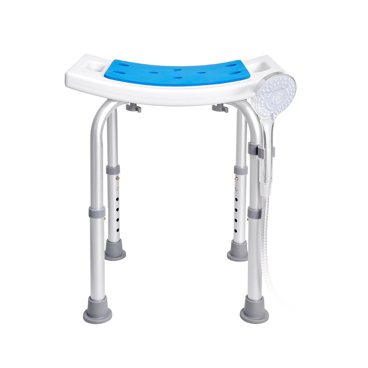 Adjustable Shower Chair with Handles Non-Slip Bath Stool 350lbs Capacity