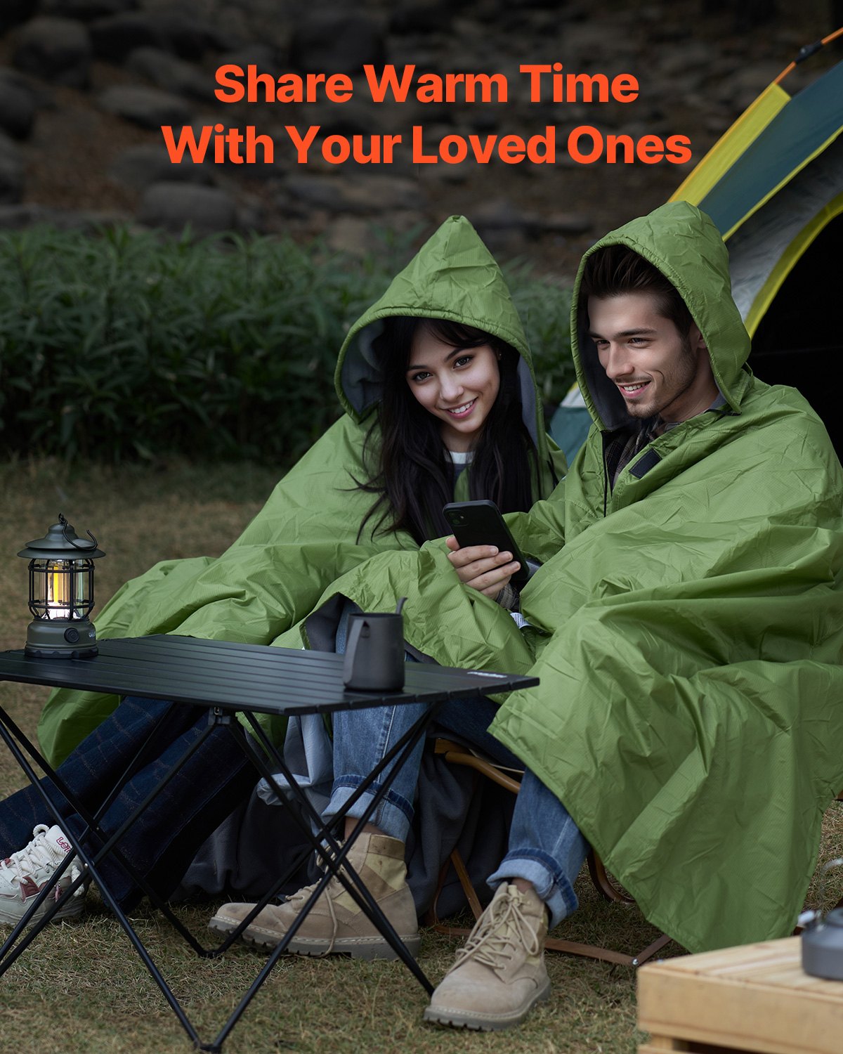 Wearable Waterproof Camping Blanket 2m x 1.5m For Picnic & Travel