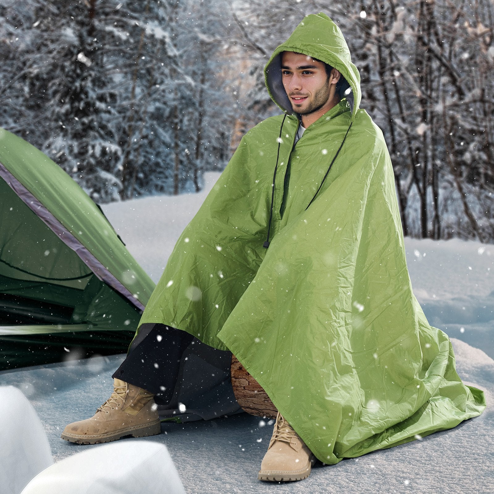 Wearable Waterproof Camping Blanket 2m x 1.5m For Picnic & Travel