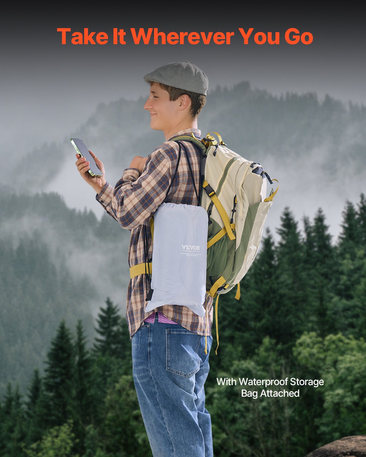 Wearable Waterproof Camping Blanket 2m x 1.5m ForPicnic & Travel