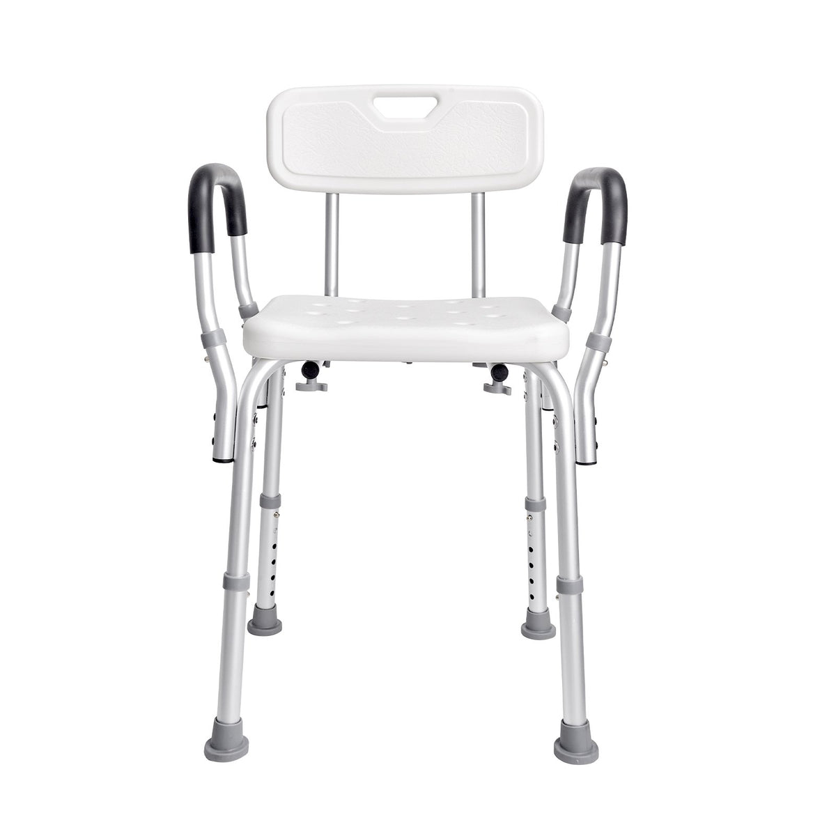 Shower Chair with Back Adjustable Height Non-Slip Bath Seat for Elderly 158.8kg