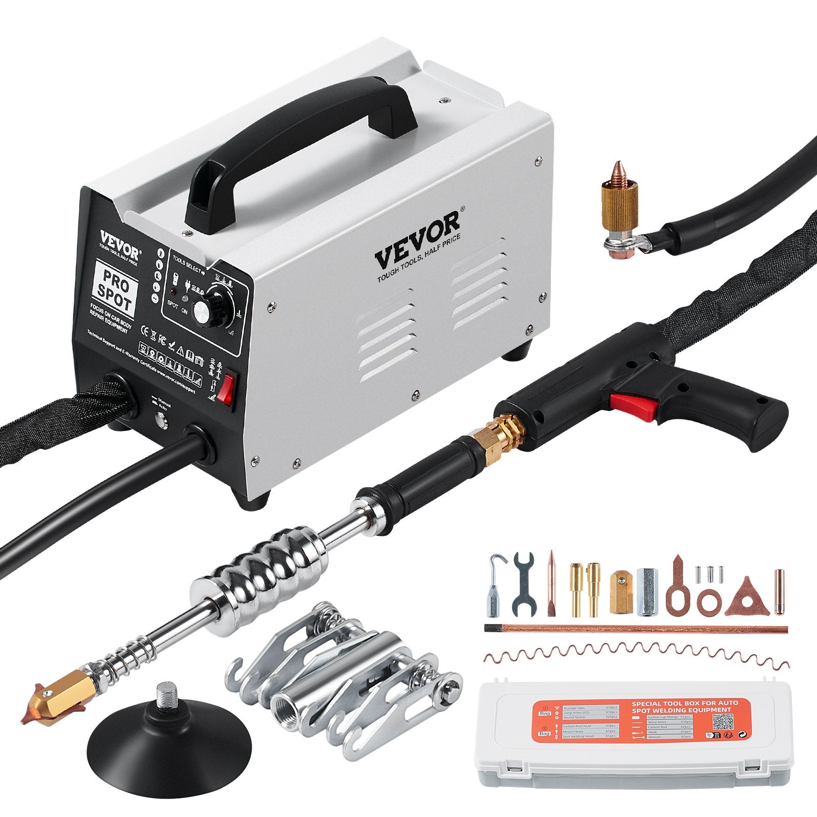 Stud Welder Dent Repair Kit 1.8KW Spot Welder Dent Puller Auto/Manual 7 Modes Car