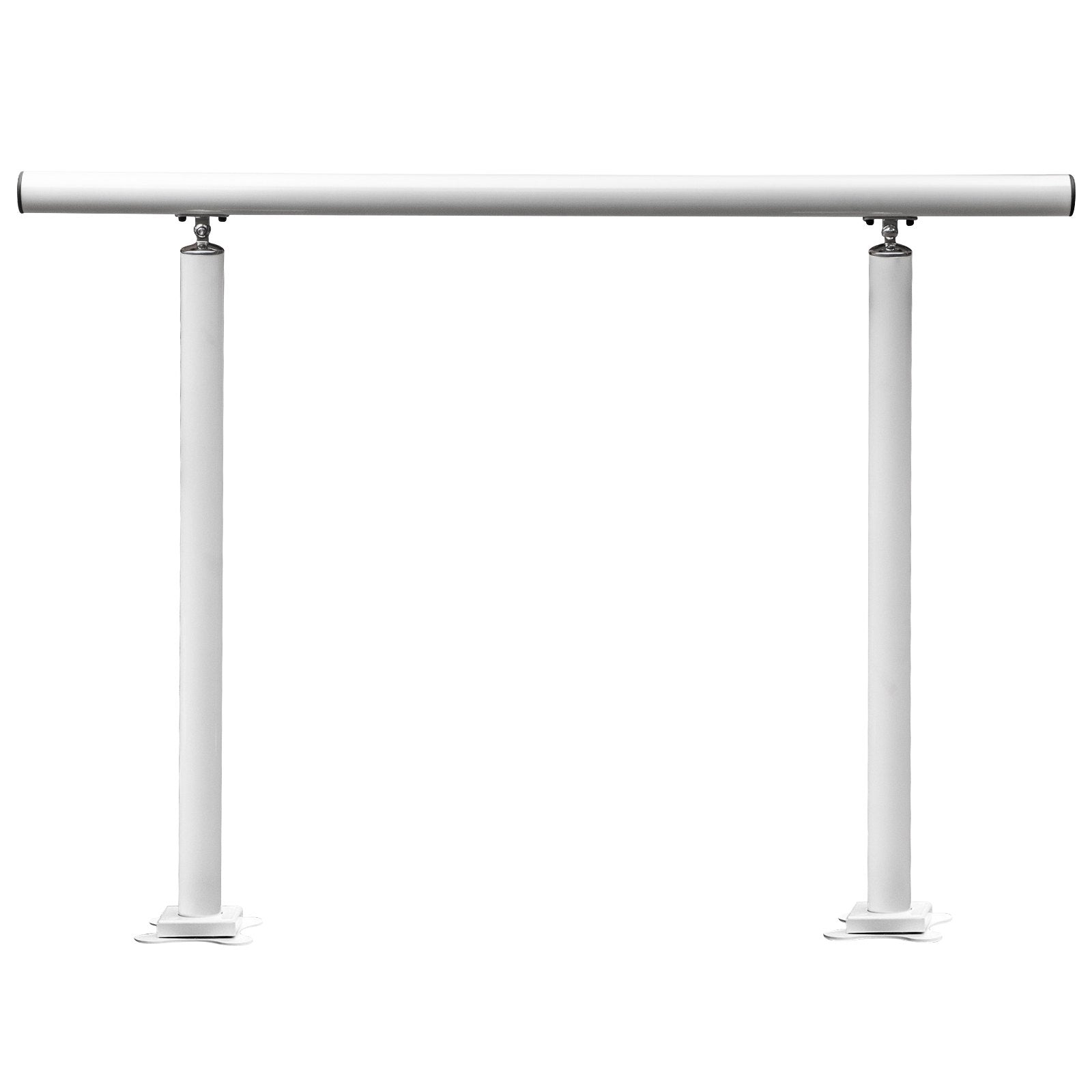 Handrail Outdoor Stairs 34 Inch Adjustable 0-60° White Aluminum Stair Railing