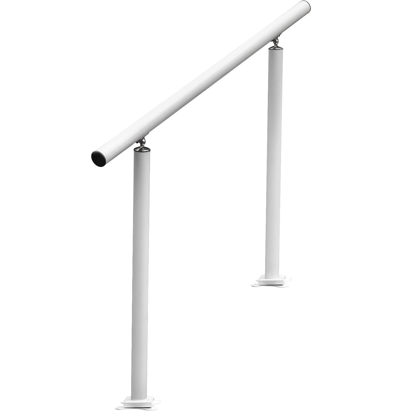 Handrail Outdoor Stairs 34 Inch Adjustable 0-60° White Aluminum Stair Railing