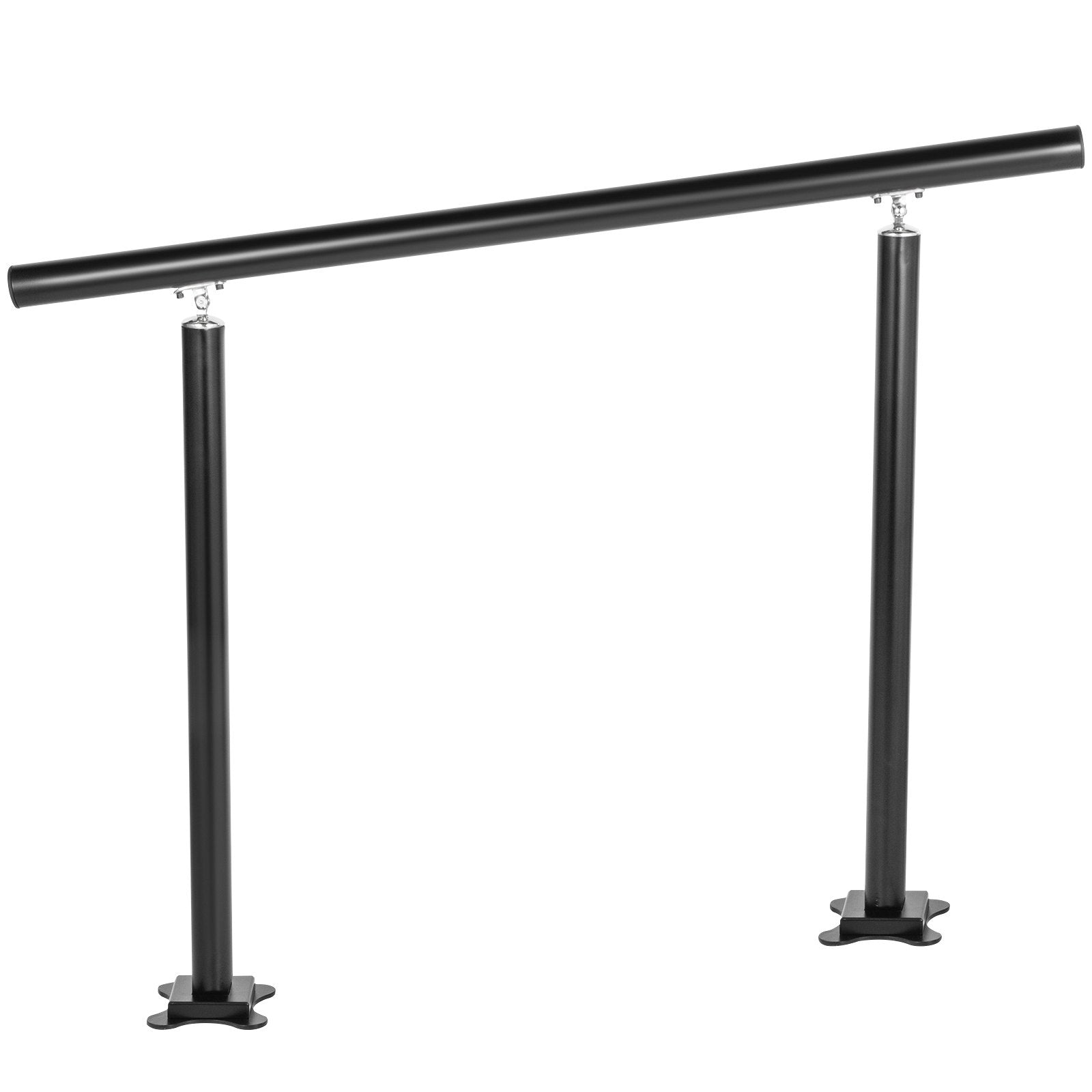 Handrail Outdoor Stairs 4ft/34", Adjustable 0-60°, Black Aluminum Stair Railing