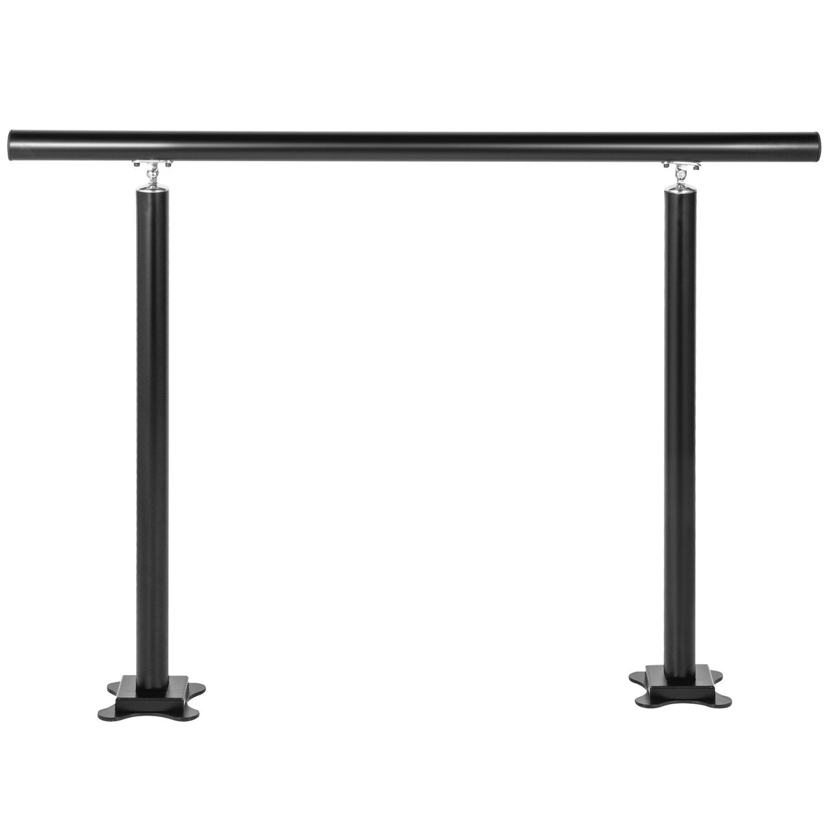 Handrail Outdoor Stairs 4ft/34", Adjustable 0-60°, Black Aluminum Stair Railing