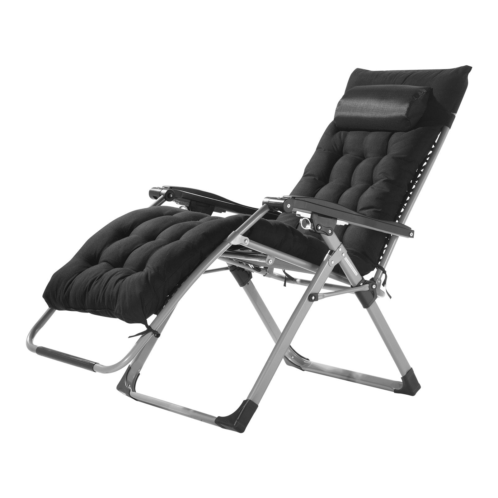 Zero Gravity Chair 26in Adjustable Indoor Outdoor Cushion Headrest Footrest