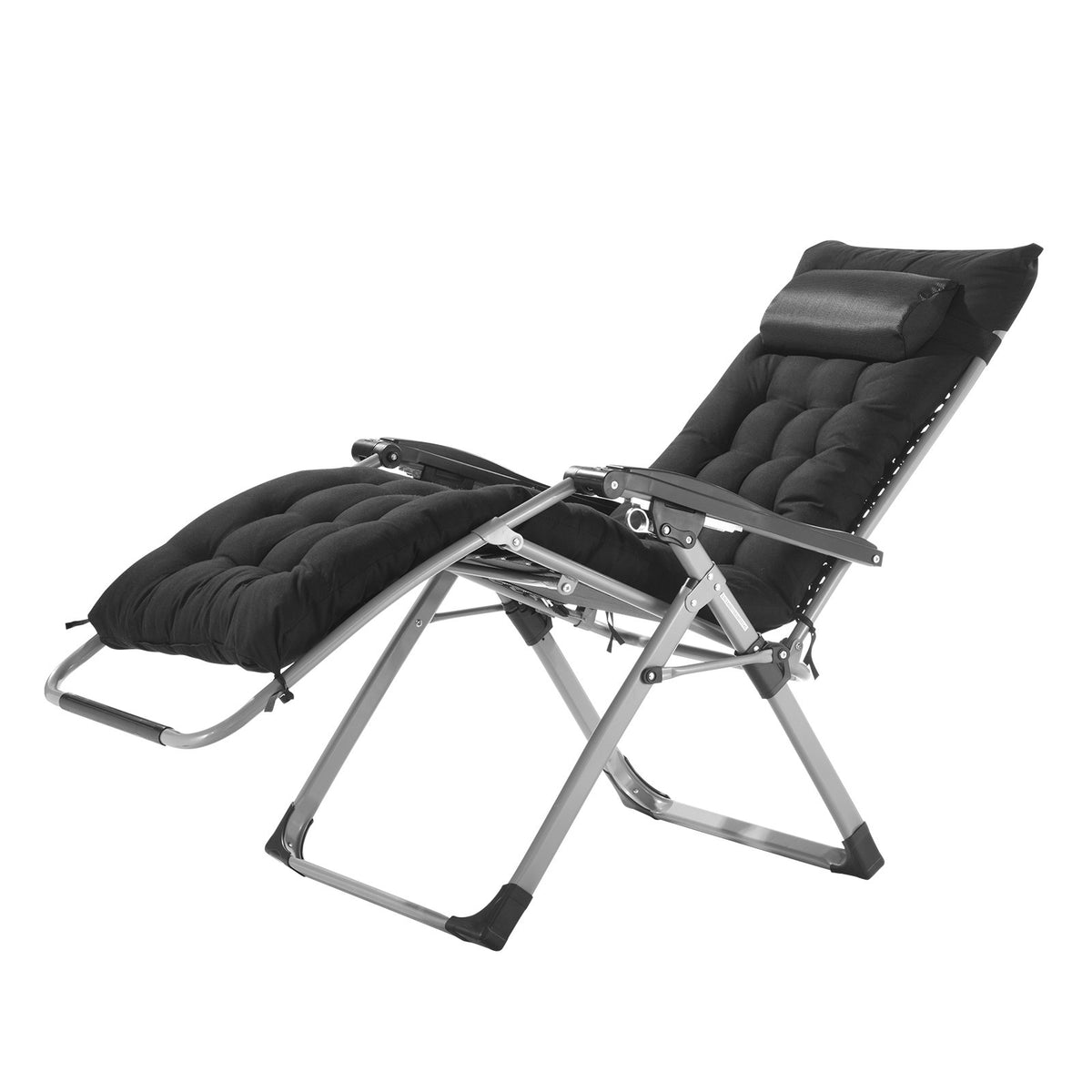 Zero Gravity Chair 26in Adjustable Indoor Outdoor Cushion Headrest Footrest