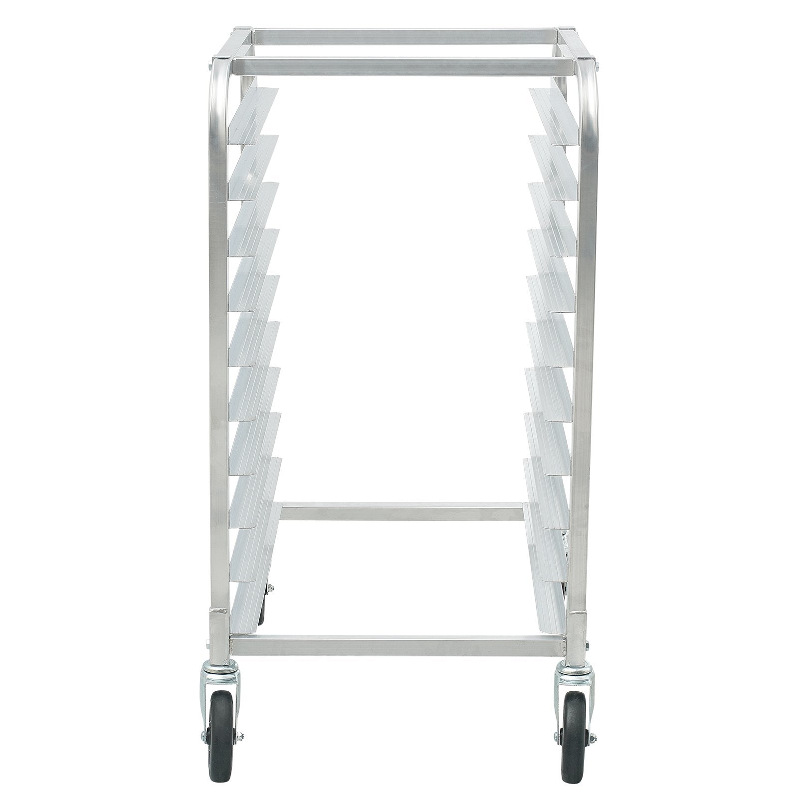 Bun Pan Rack 10Tier Aluminum Commercial Bakery Racking Trolley with Brake Wheels