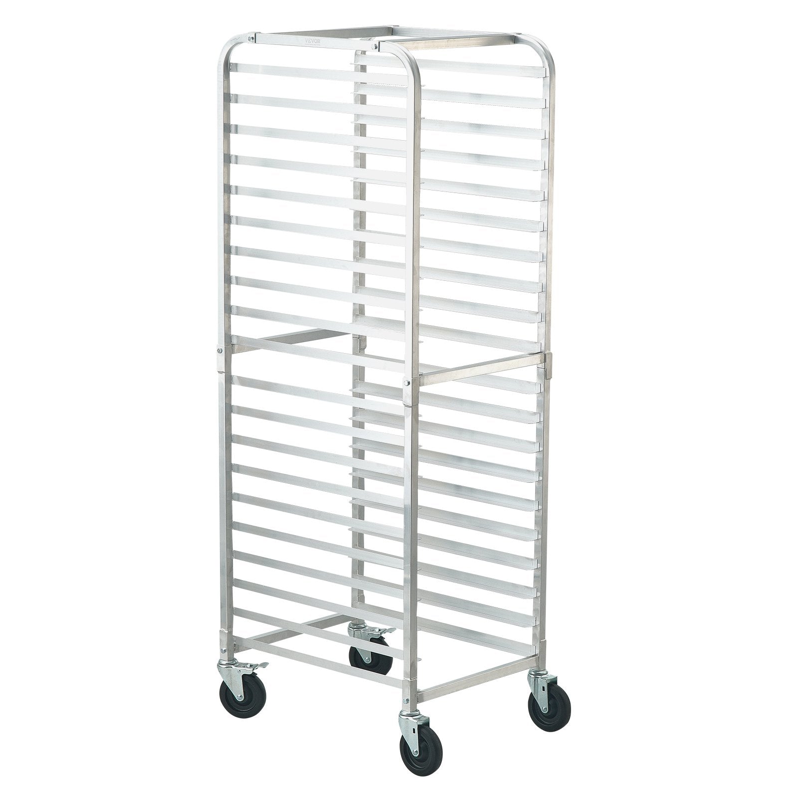 Bun Pan Rack 20Tier Aluminum Commercial Bakery Racking Trolley with Brake Wheels