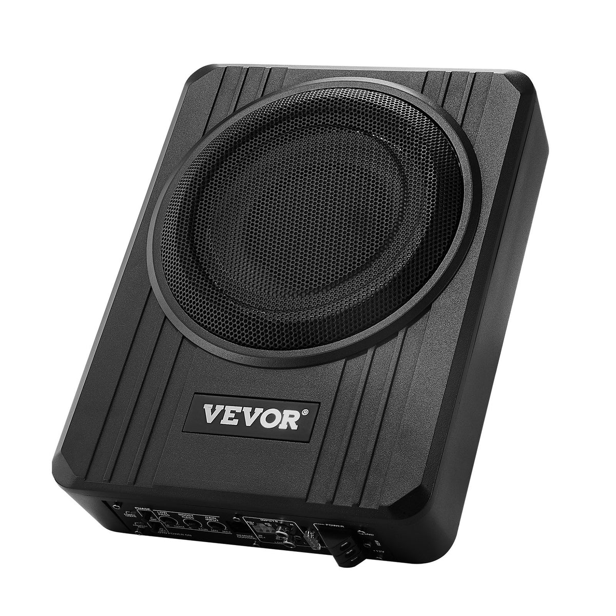 8" 400W Underseat Car Subwoofer Slim Powered Amplifier Input Controller