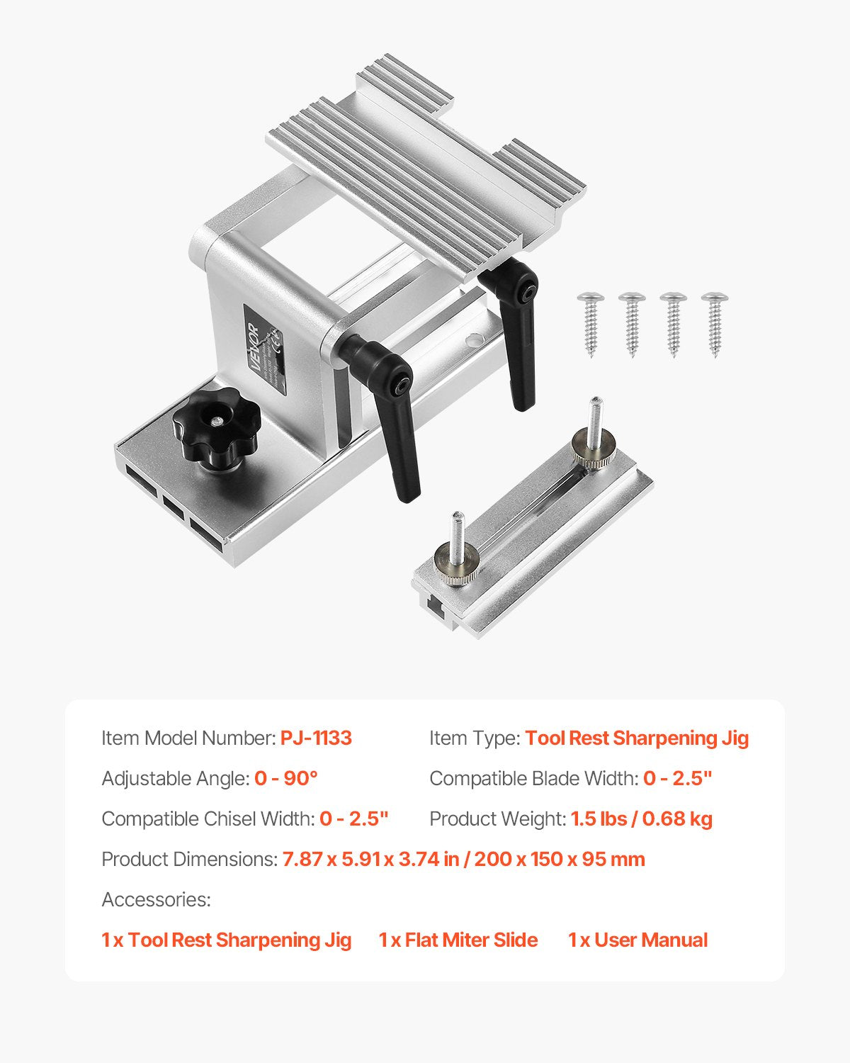 Sharpening Tool Rest Jig Adjustable Bench Grinder Blade Chisel Guide