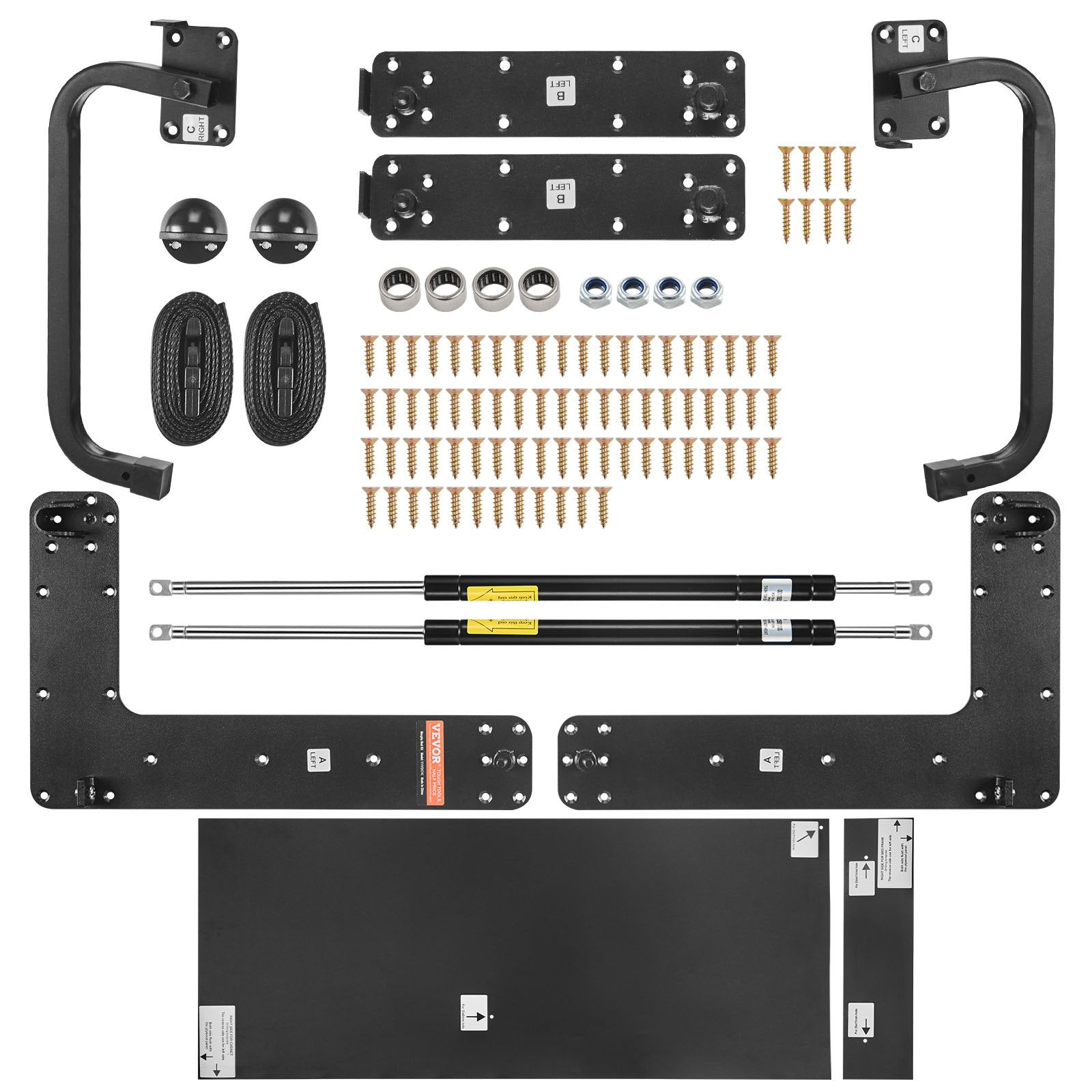 Murphy Bed Kit Twin Size Vertical DIY Pneumatic Lever Heavy Duty Wall Bed Frame