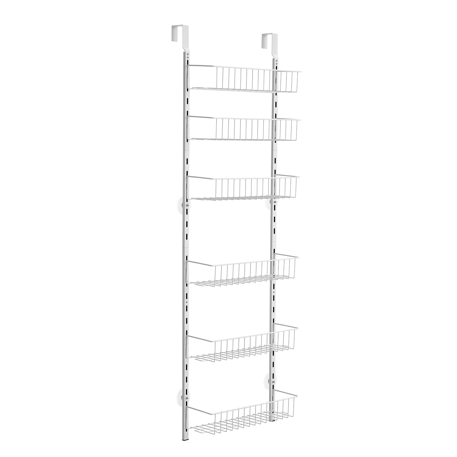 Over the Door Pantry Organizer, 6-Tier Heavy-Duty Steel Adjustable Storage Rack