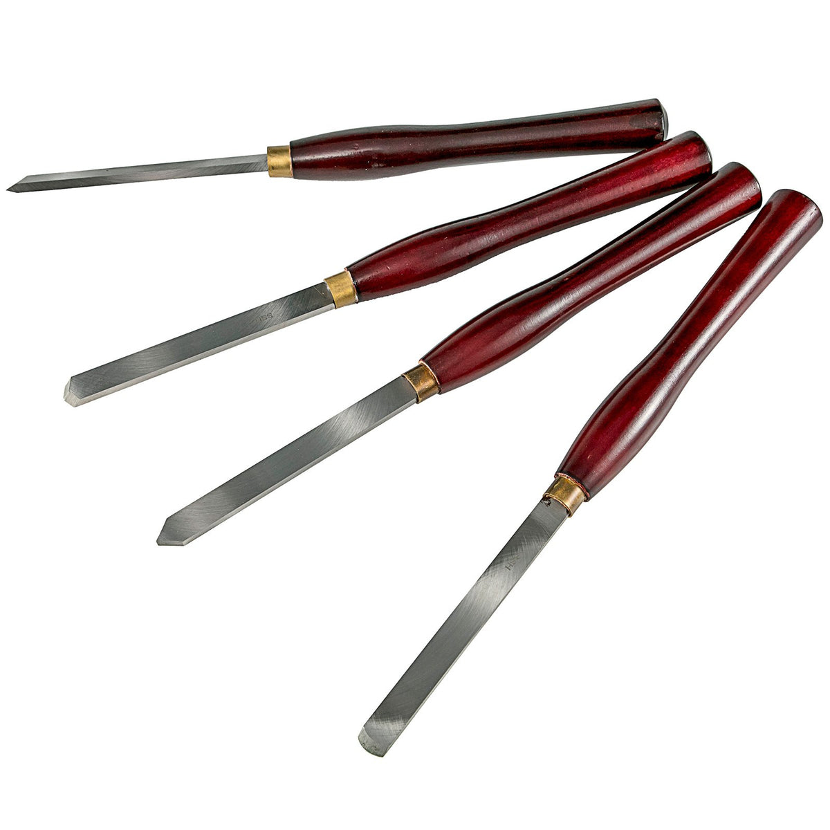 Woodworking Lathe Chisel Set 8 Piece HSS Steel Wood Turning Tools Red