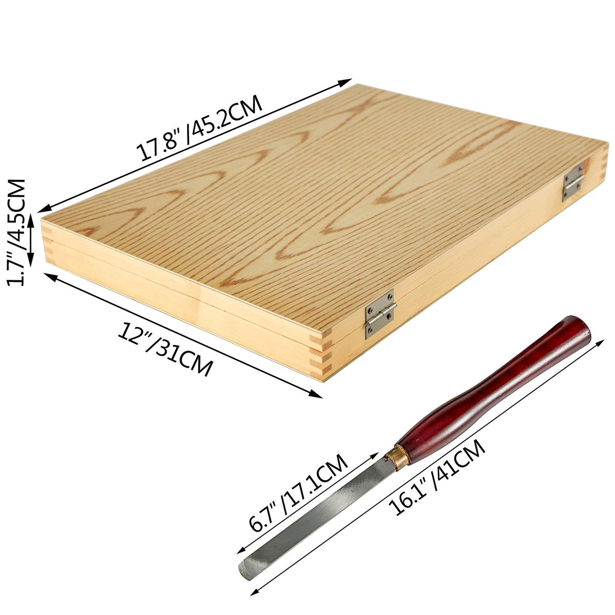 Woodworking Lathe Chisel Set 8 Piece HSS Steel Wood Turning Tools Red