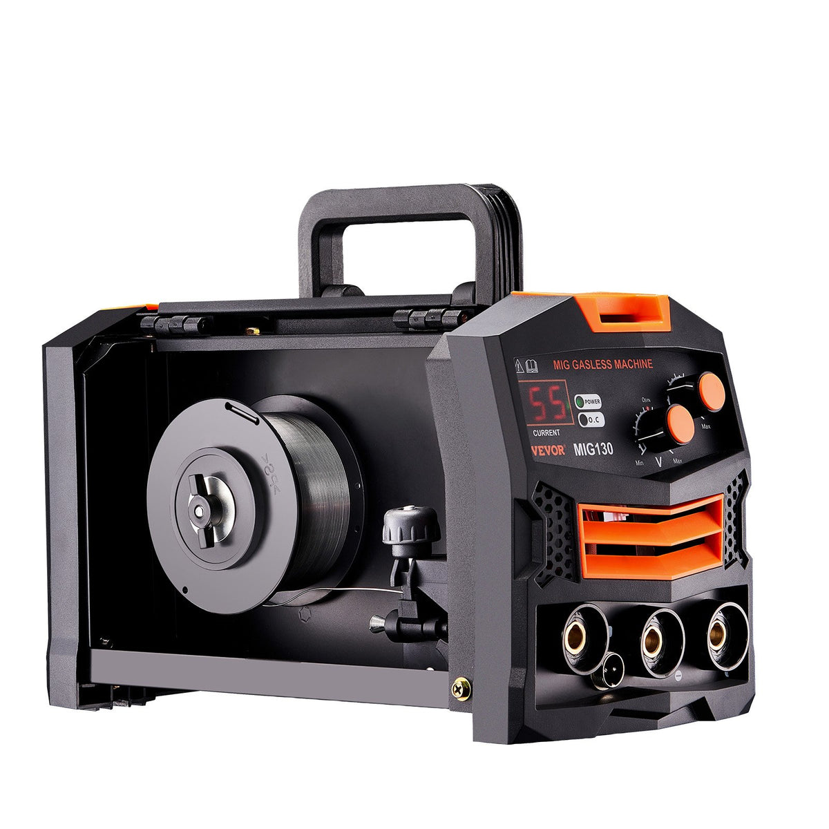 130A Gasless Flux Core MIG Welder Portable IGBT Inverter with Digital Display