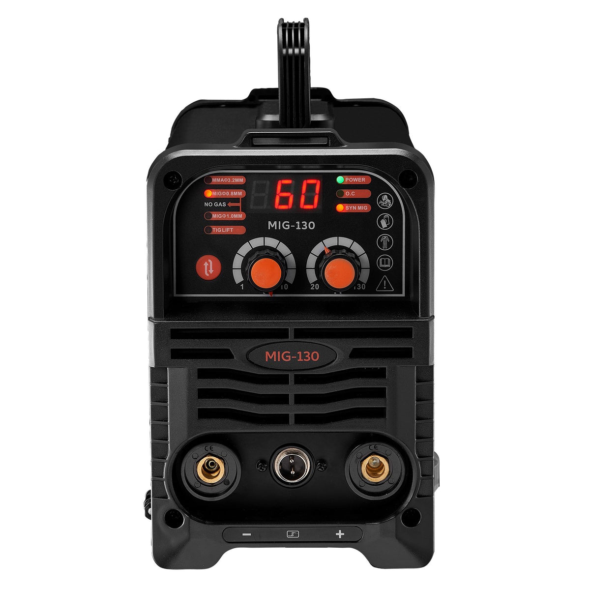 MIG Welder 130A Synergic 3-in-1 Flux Core/Stick/Lift TIG Portable Welder IGBT