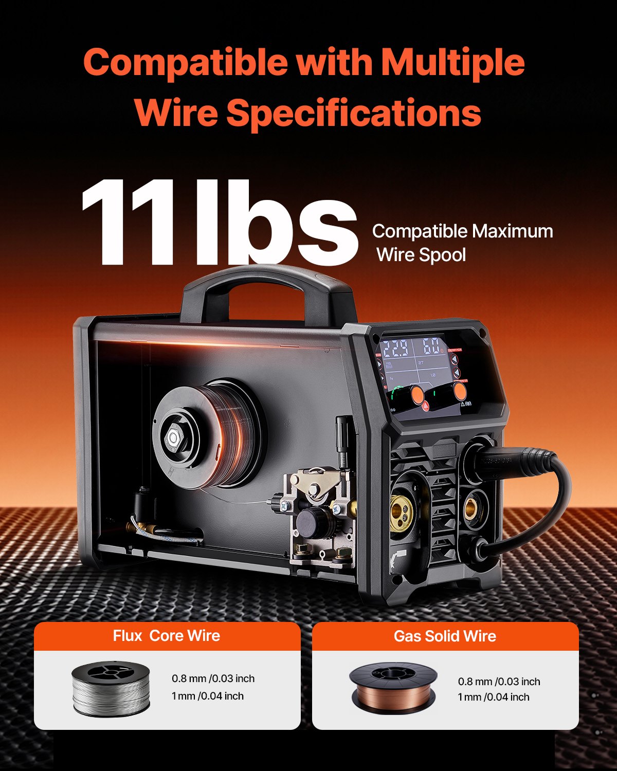 200A 4-in-1 MIG Welder Synergic Gas MIG/Flux Core/Stick/Lift TIG IGBT Inverter