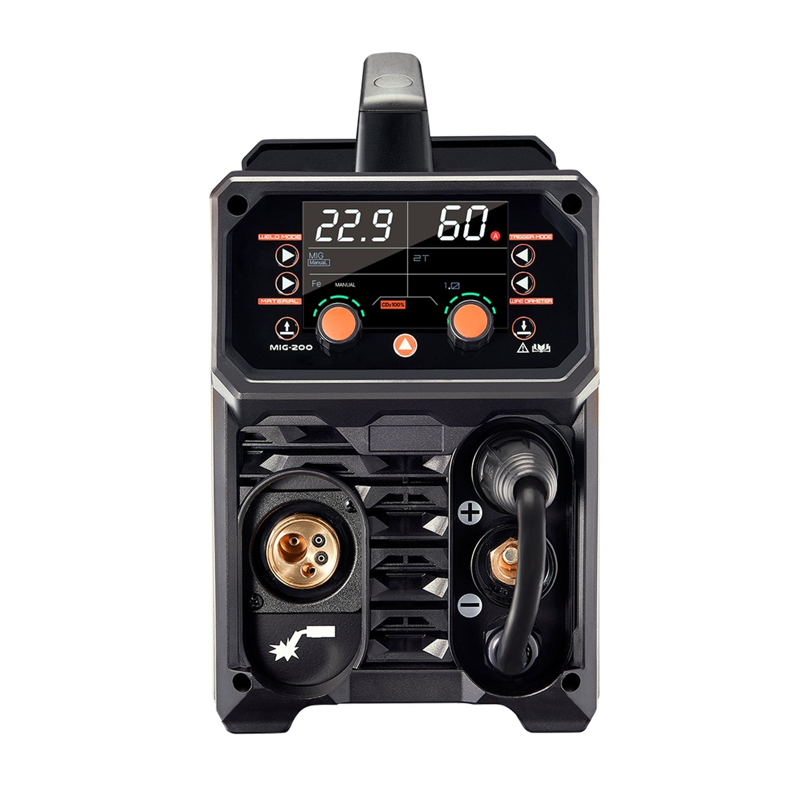 200A 4-in-1 MIG Welder Synergic Gas MIG/Flux Core/Stick/Lift TIG IGBT Inverter