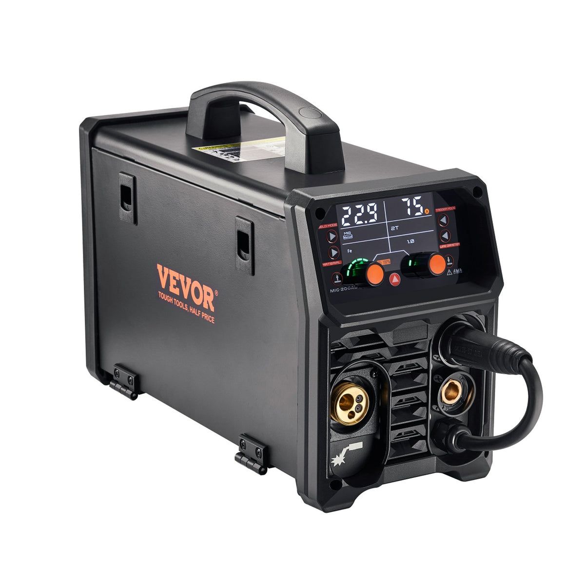 Pro MIG Welder 200A 5-in-1 Synergic MIG/Flux Core/Stick/Lift TIG with IGBT LCD