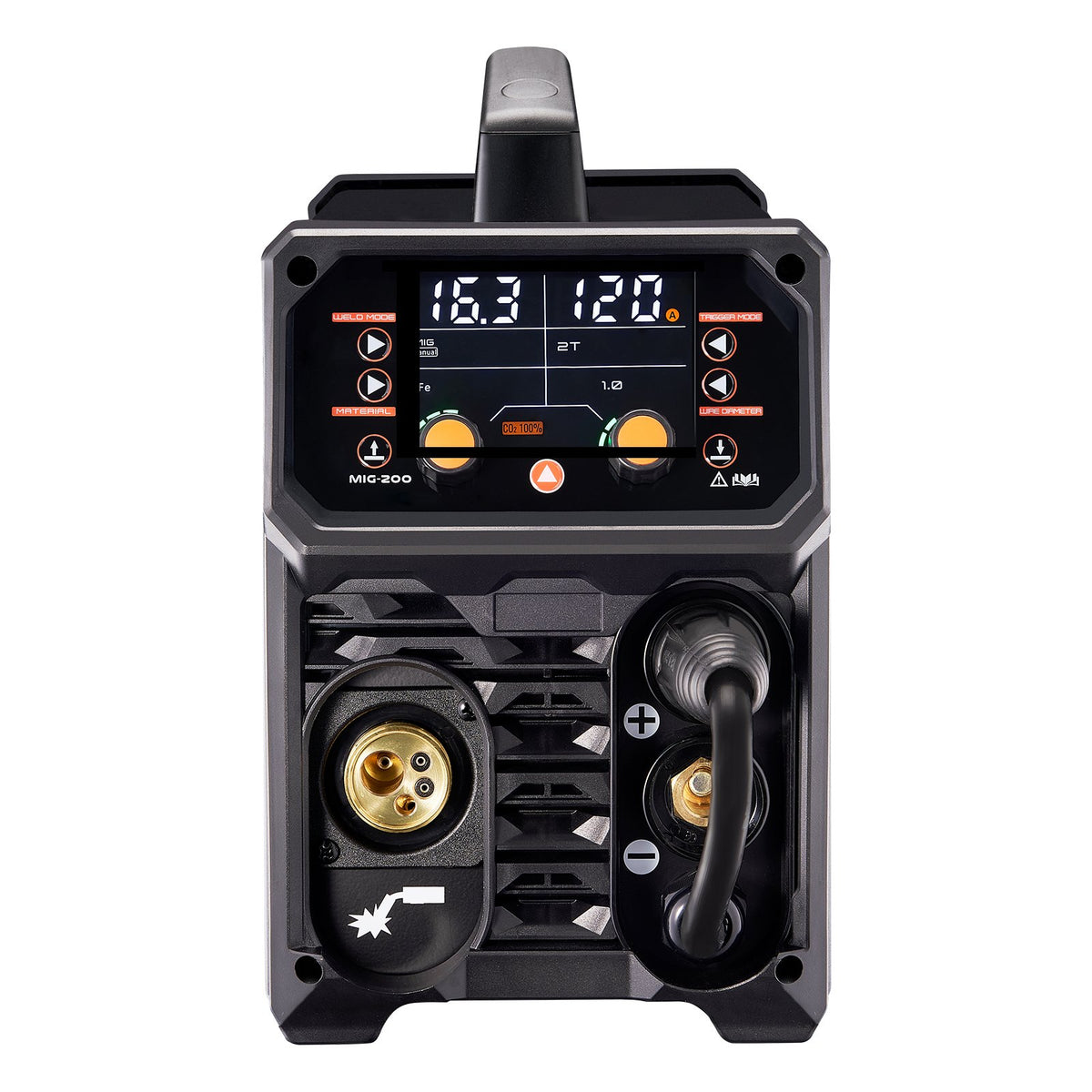 Pro MIG Welder 200A 5-in-1 Synergic MIG/Flux Core/Stick/Lift TIG with IGBT LCD