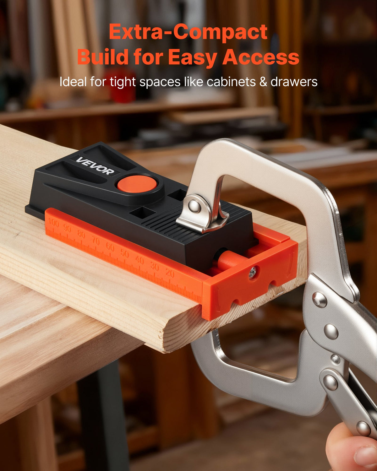 Pocket Hole Jig Kit, 12.7–38.1mm Adjustable Mini Jig with Drill, Wrench & Screws