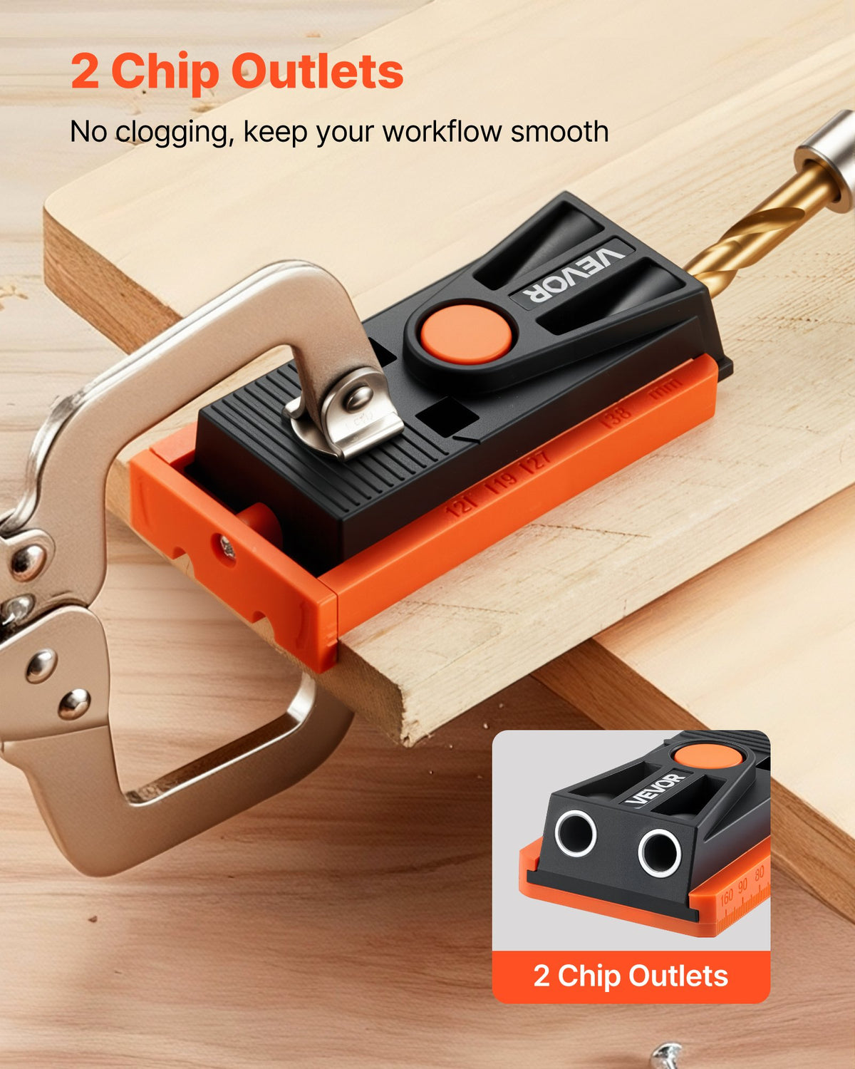 Pocket Hole Jig Kit, 12.7–38.1mm Adjustable Mini Jig with Drill, Wrench & Screws