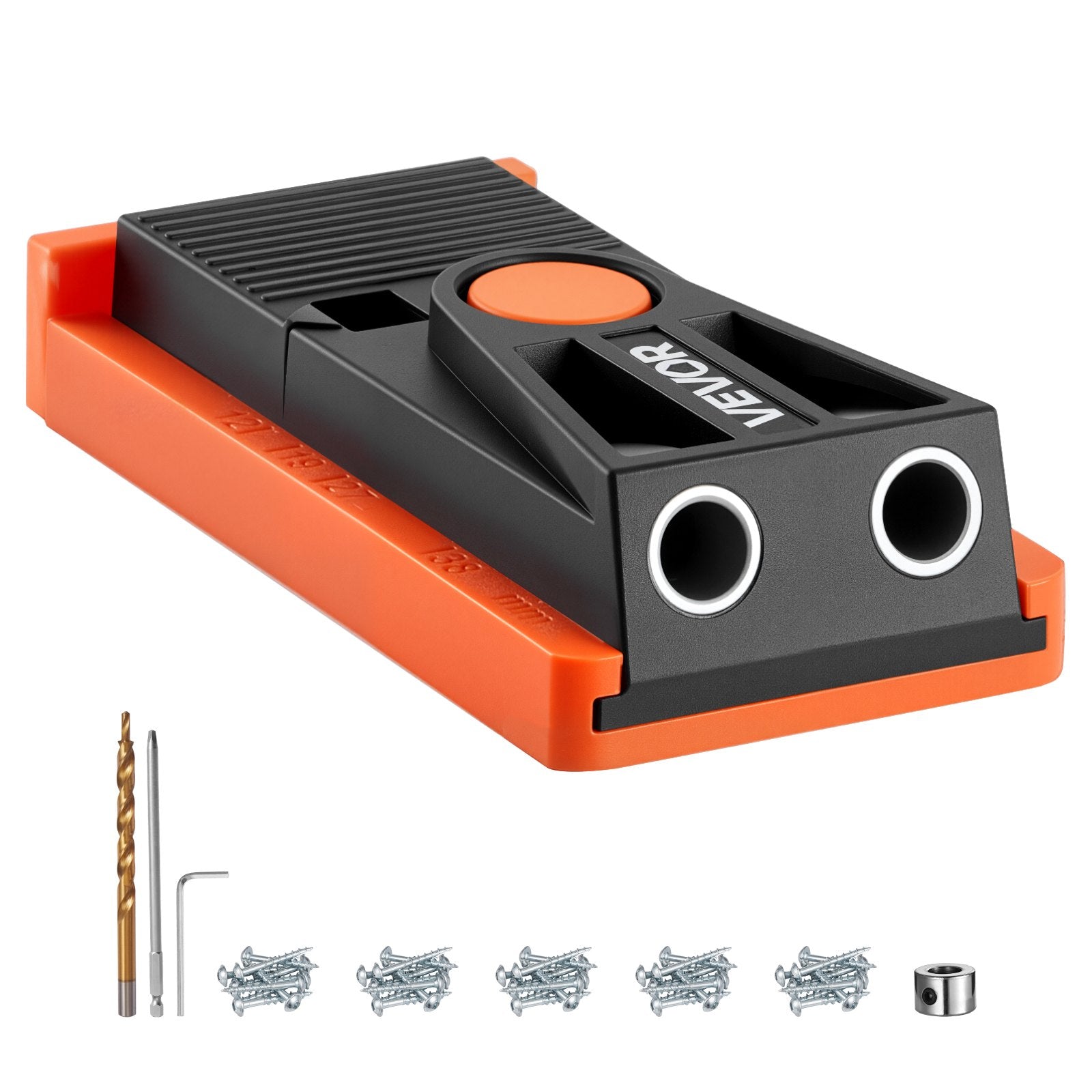 Pocket Hole Jig Kit, 12.7–38.1mm Adjustable Mini Jig with Drill, Wrench & Screws