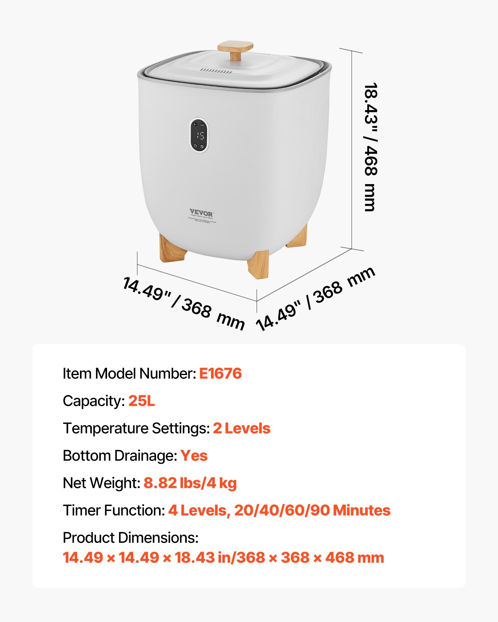 Towel Warmers for Bathroom 25L Bucket Auto Shut Off Fits Up to 5 Oversized Towel