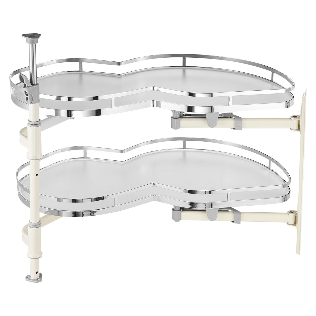 Swing Right Blind Corner Cabinet Organizer, 2 Tier Height Adjustable Soft Close