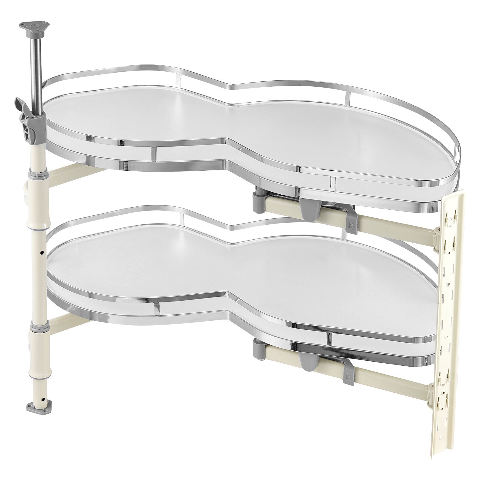 Swing Right Blind Corner Cabinet Organizer, 2 Tier Height Adjustable Soft Close