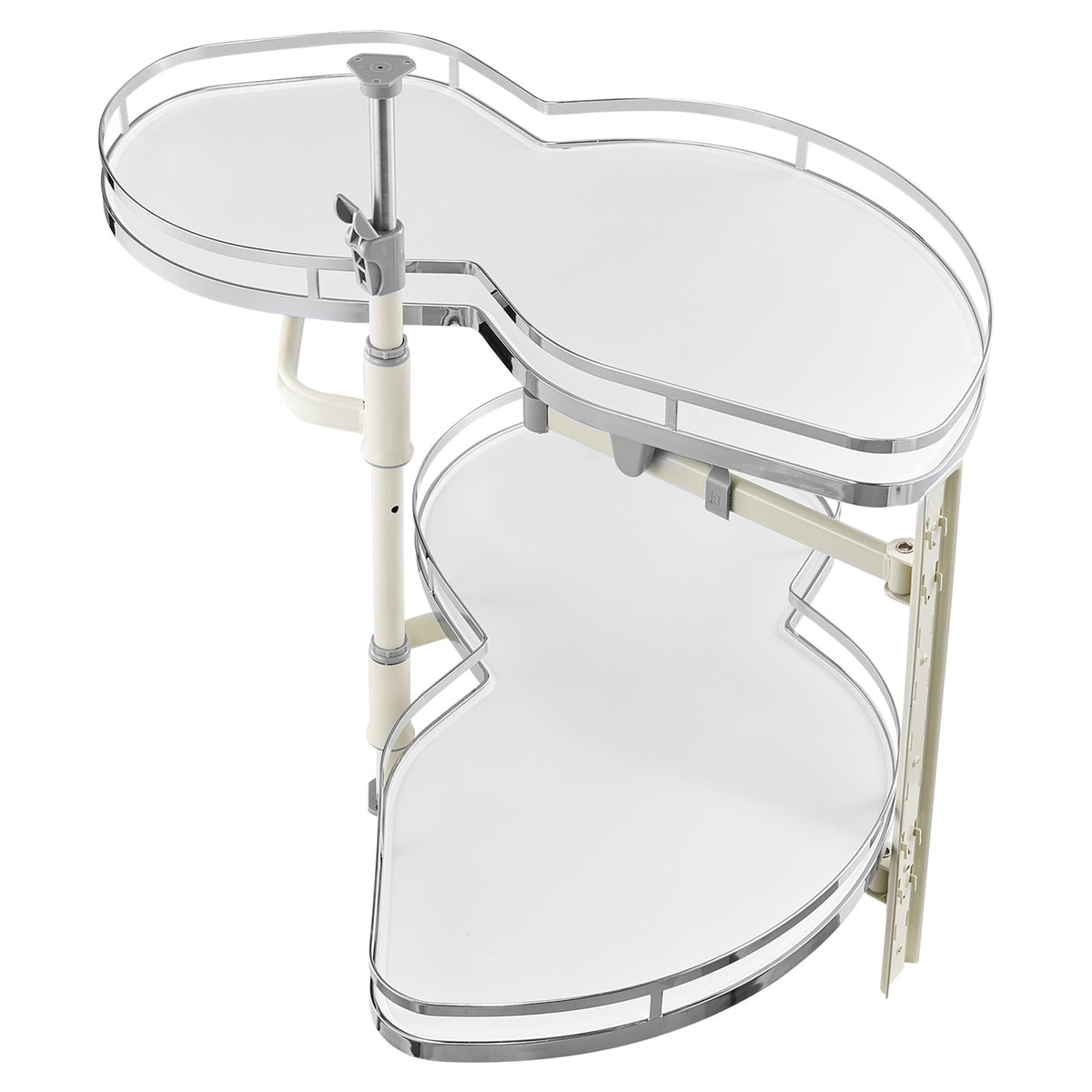 Swing Right Blind Corner Cabinet Organizer, 2 Tier Height Adjustable Soft Close