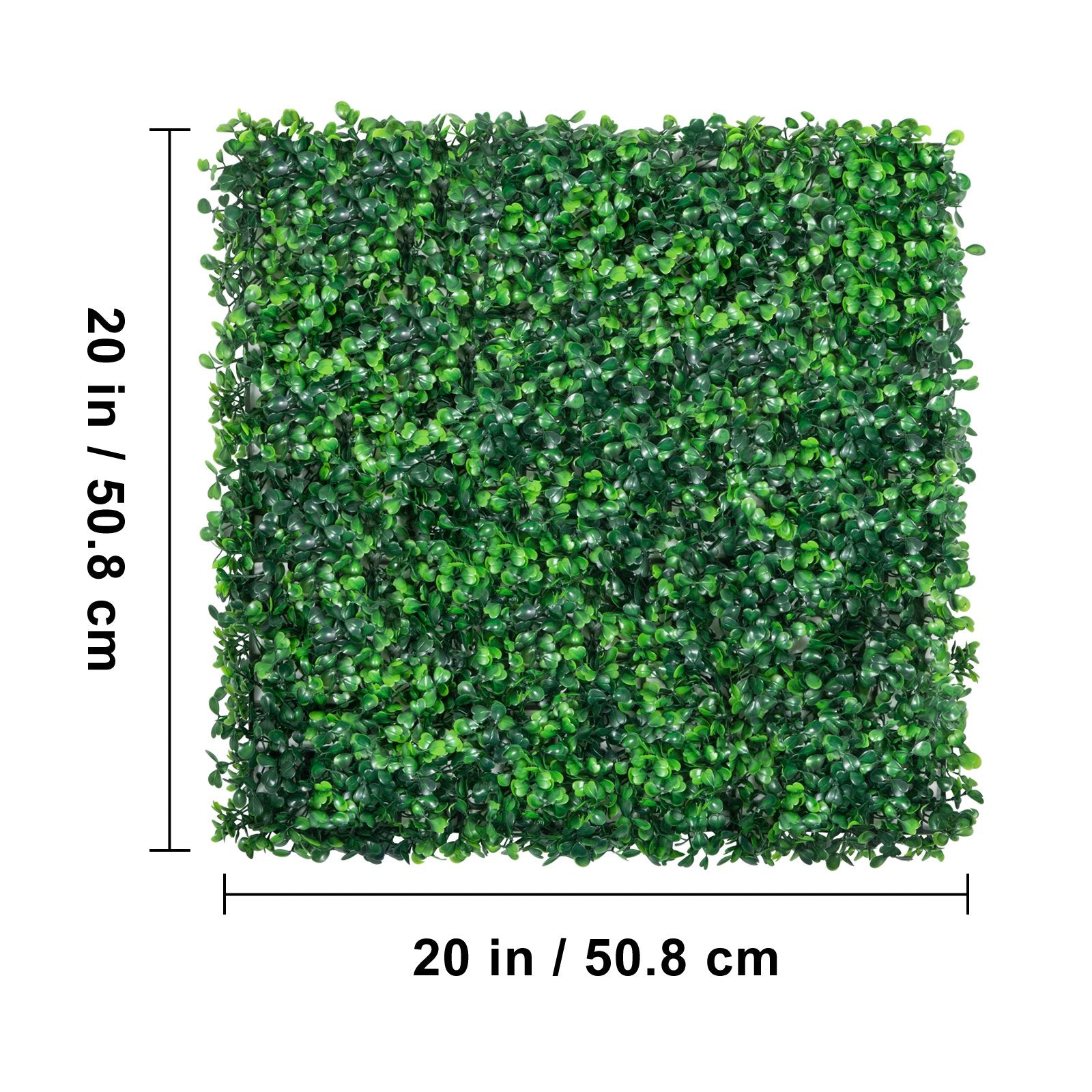 Artificial Boxwood Panel 12pcs 20x20" Green Hedge Wall Panels Indoor Outdoor