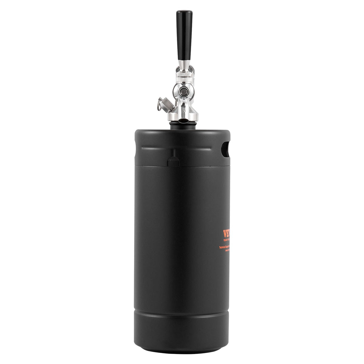 Beer Growler Tap System 4L Mini Keg, 304 Stainless Steel with CO2 Regulator