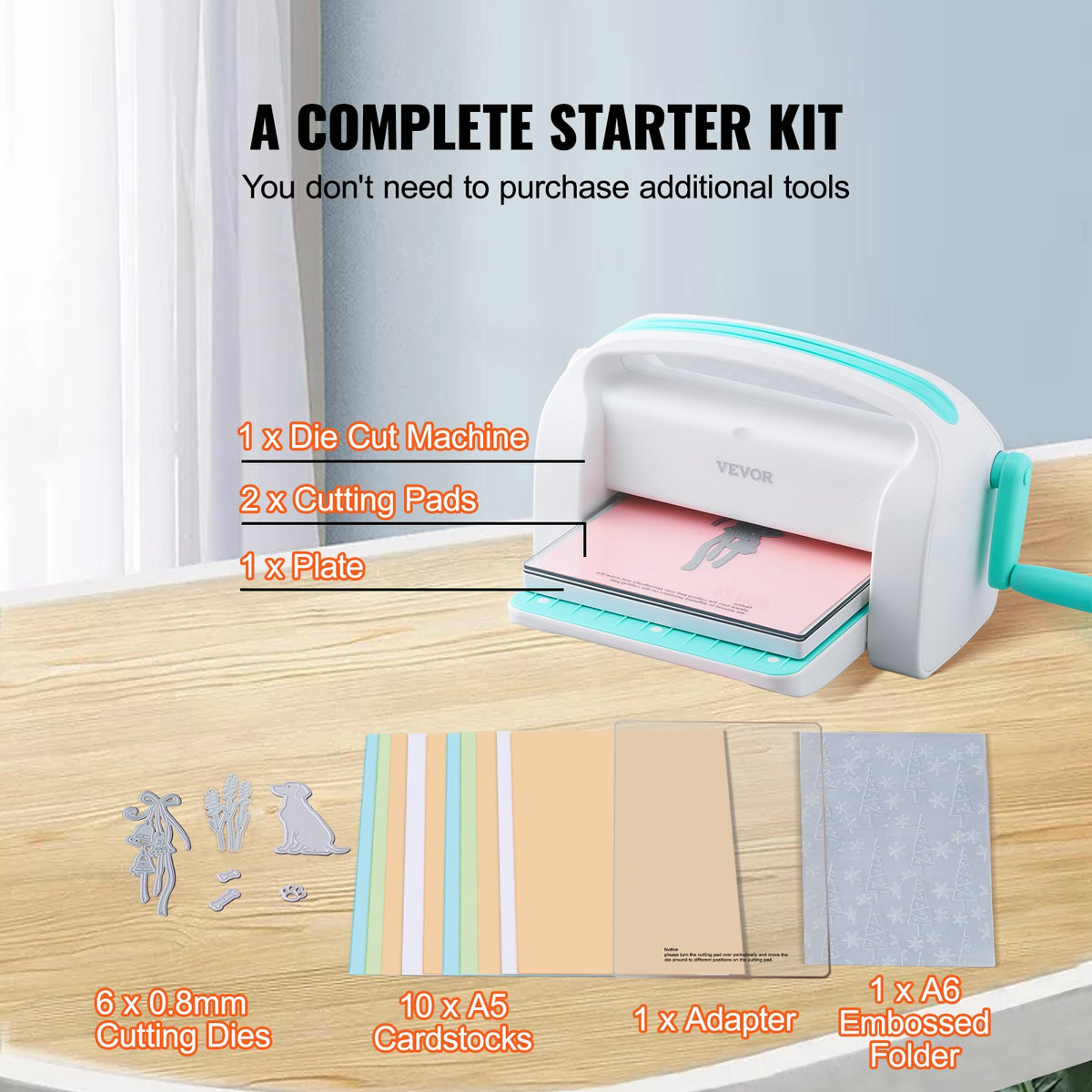 Manual Die Cutting Embossing Machine A4 A5 Craft Scrapbooking Kit