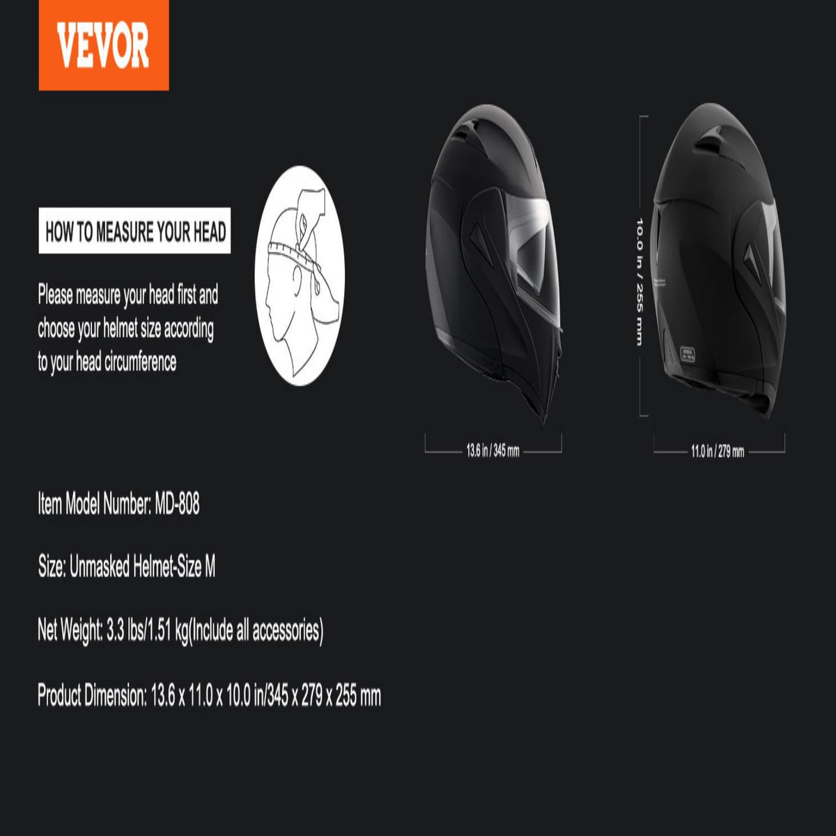 Motorcycle Helmet ABS Smart Street Bluetooth Slot DOT Approved Size M