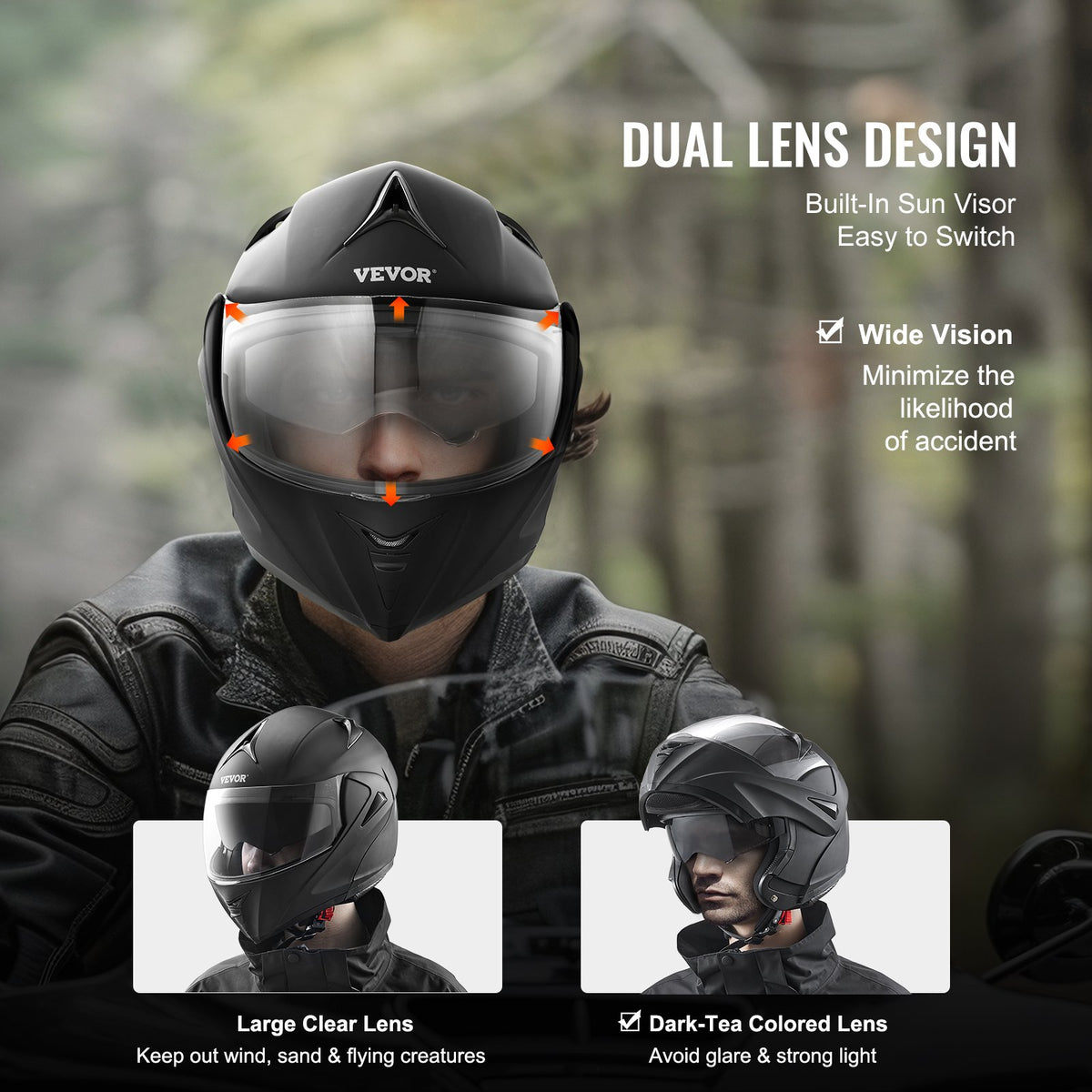 Motorcycle Helmet ABS Smart Street Bluetooth Slot DOT Approved Size M