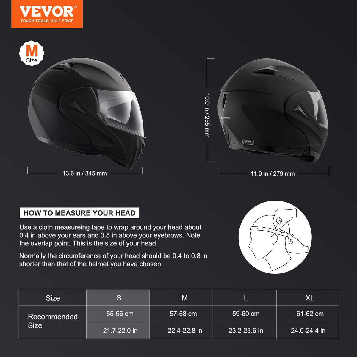 Motorcycle Helmet, Smart ABS Street Bluetooth with Interchangeable Lens DOT