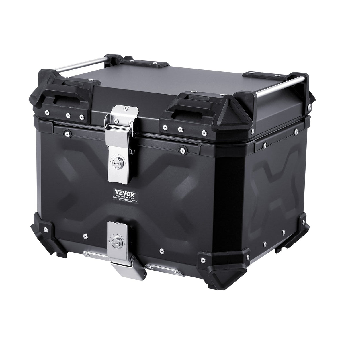 45L Motorcycle Top Case Aluminium Waterproof Tail Box with Lock