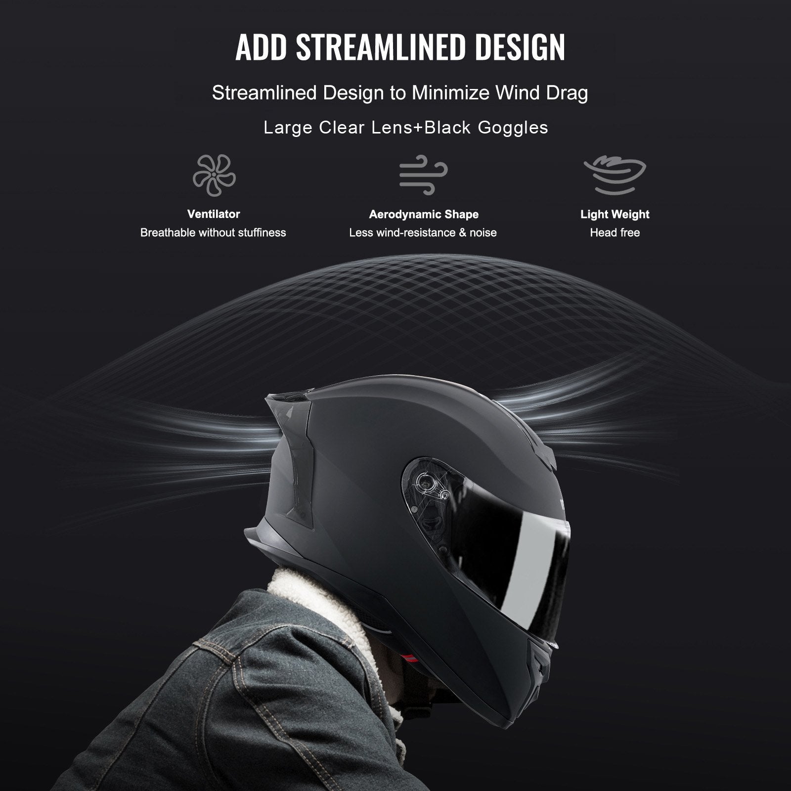 Motorcycle Helmet Full Face Smart ABS Bluetooth Slot Interchangeable Street DOT
