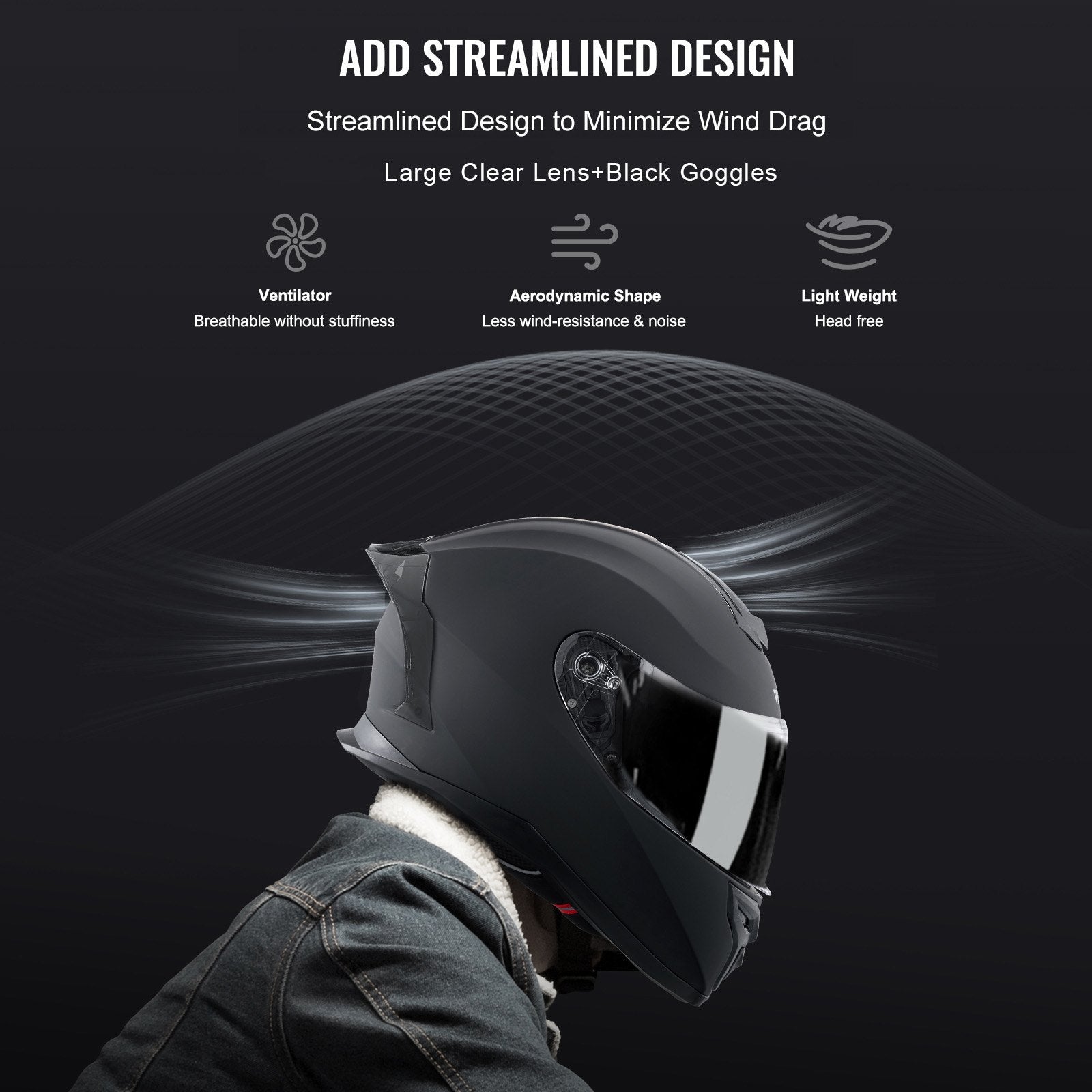 Motorcycle Helmet Full Face Smart ABS Bluetooth Slot Interchangeable Street DOT