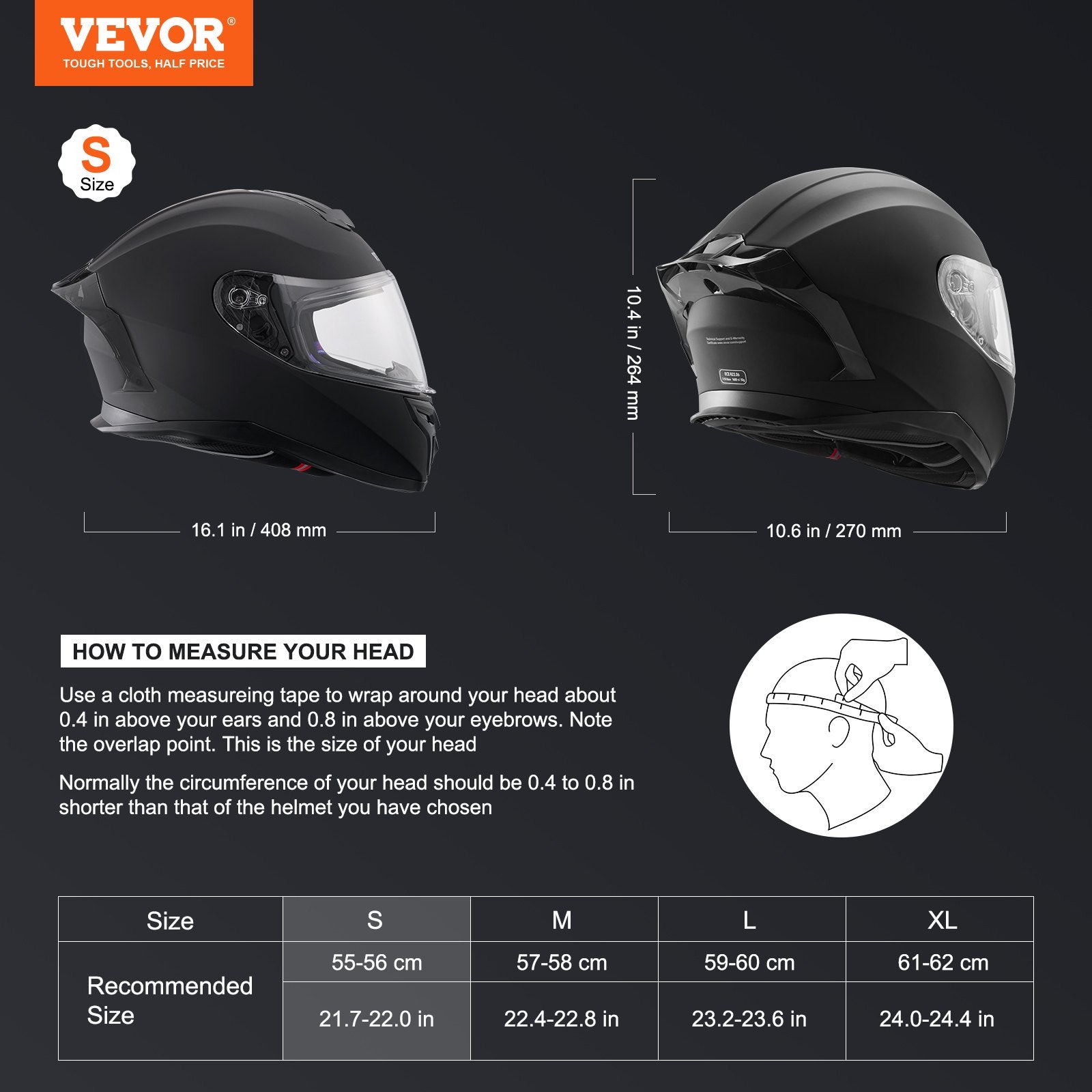 Motorcycle Helmet Full Face Smart ABS Bluetooth Slot Interchangeable DOT