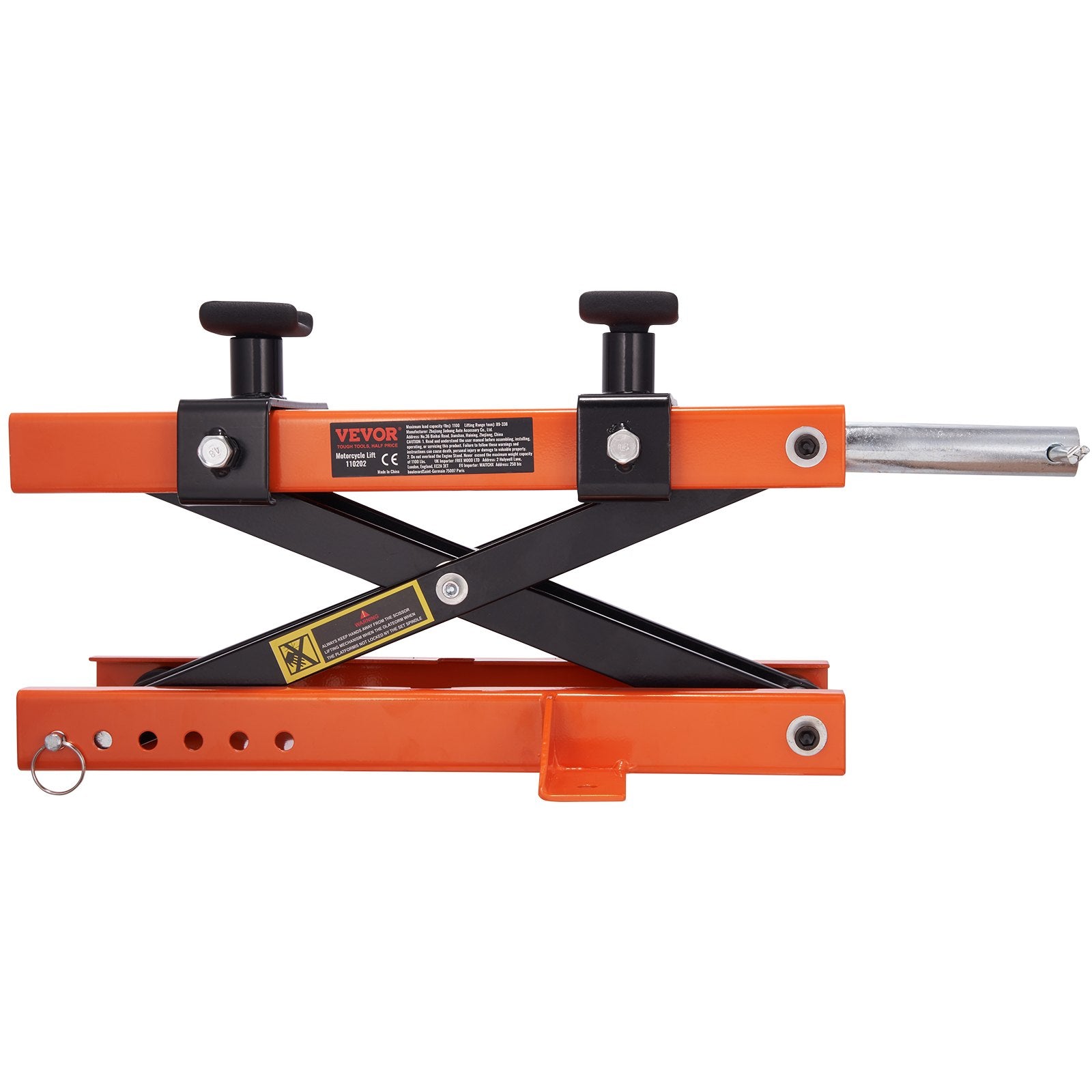 Motorcycle Center Scissor Lift Jack 500KG with Saddle Safety Pin Street Bikes