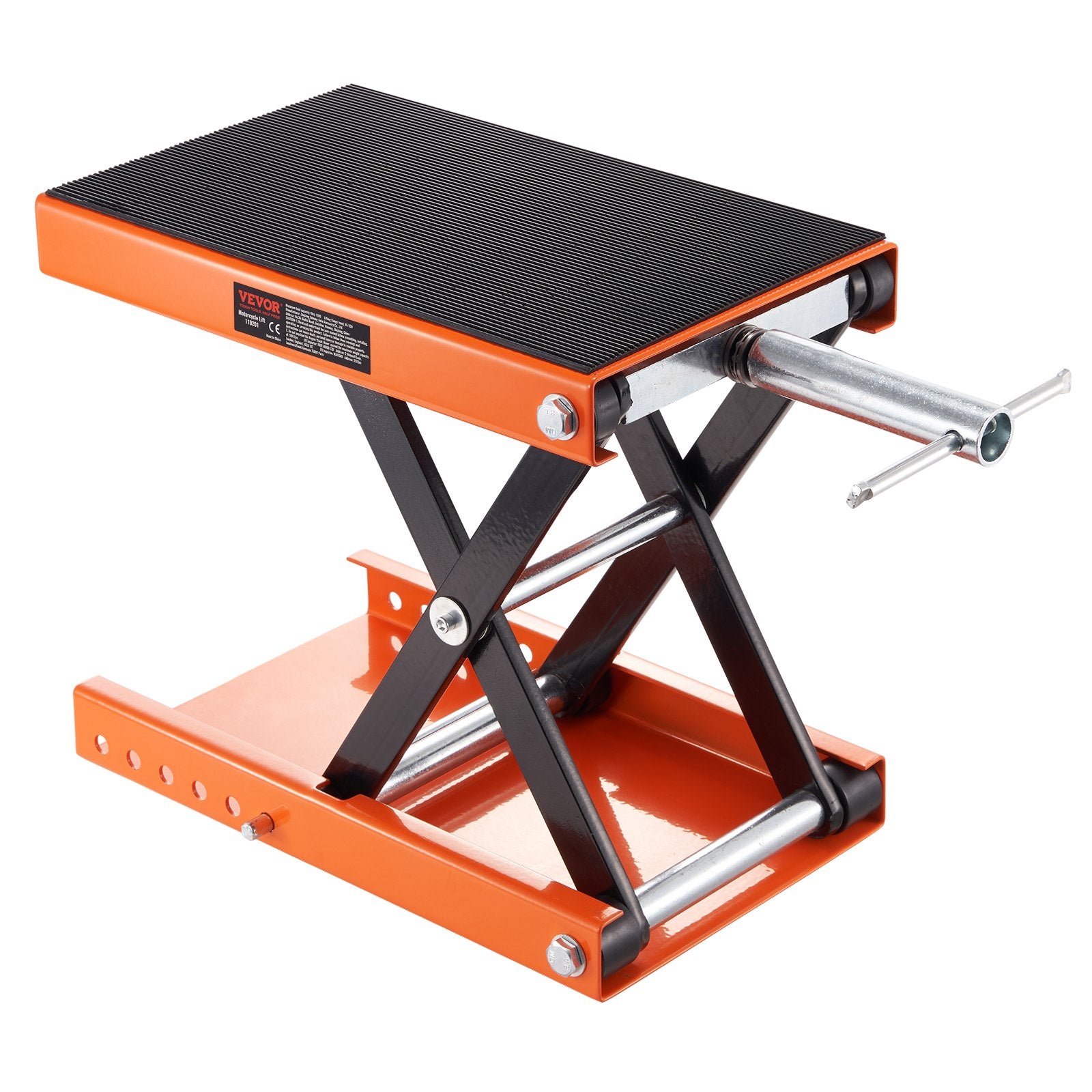 Motorcycle Scissor Lift Jack 500KG Wide Deck Safety Pin Street Cruiser Bikes